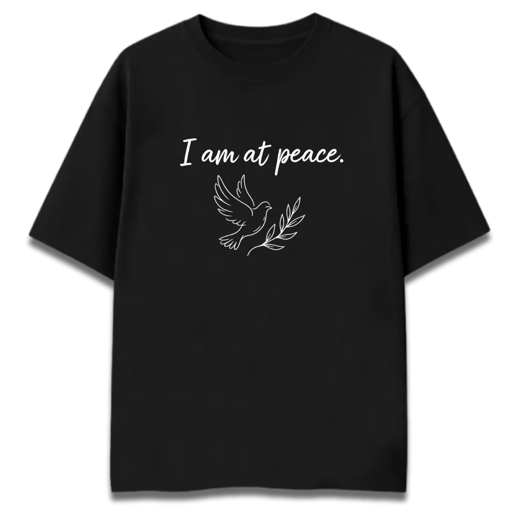 Oversized Graphic T-Shirt | At Peace Design | Premium 260 GSM Cotton Streetwear India