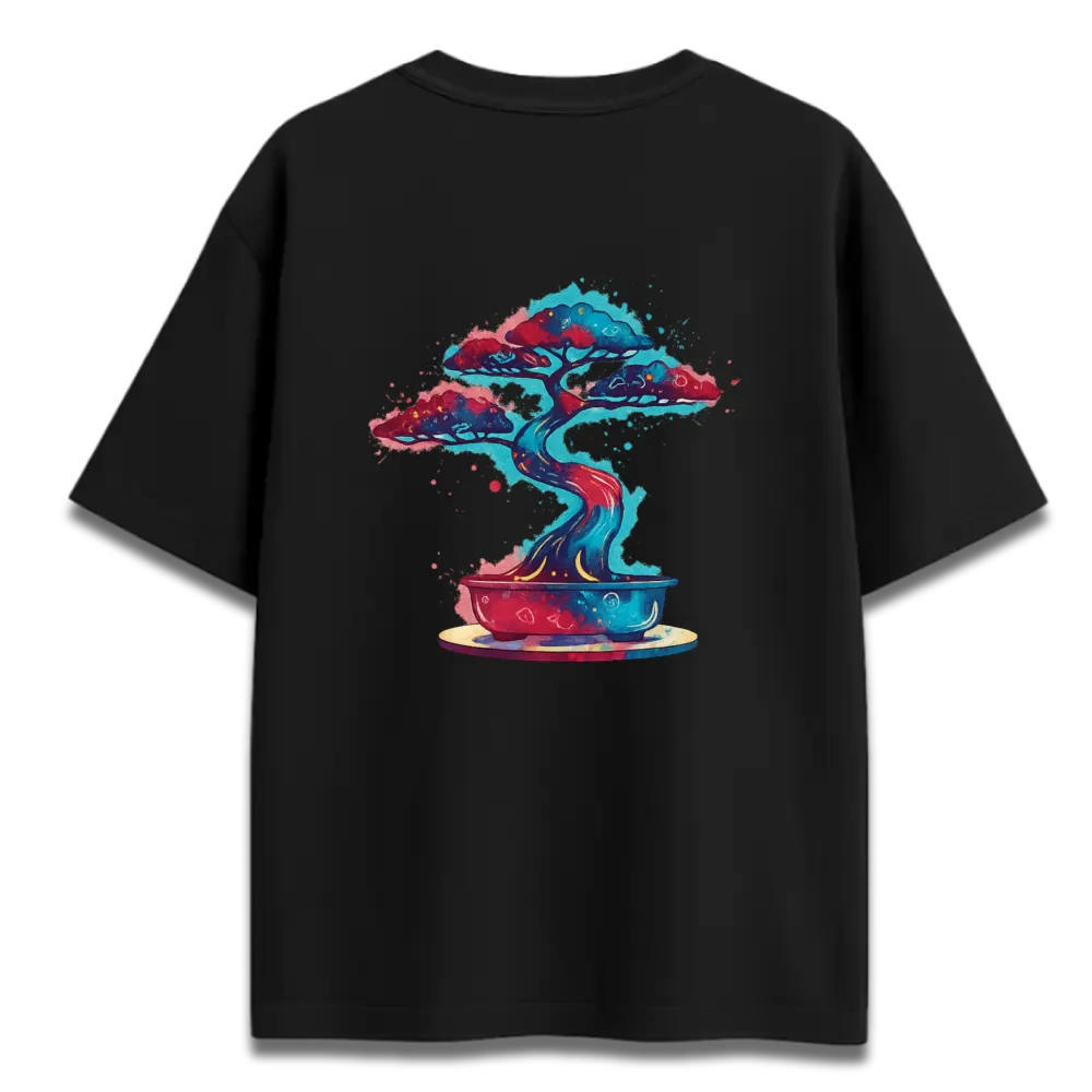 Oversized Graphic T-Shirt | Bonsai Design | Premium 260 GSM Cotton Streetwear India