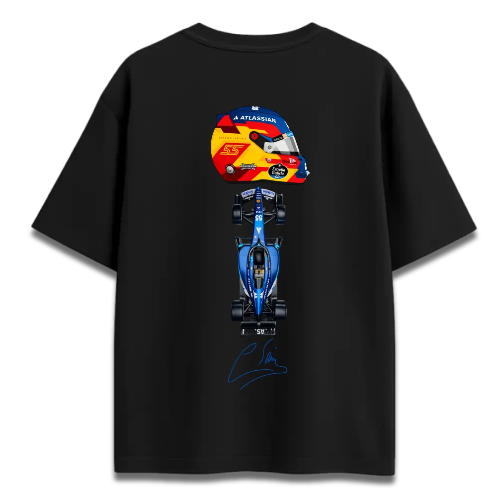 Oversized 260 GSM Carlos Sainz 55 Premium F1 Streetwear T-Shirt