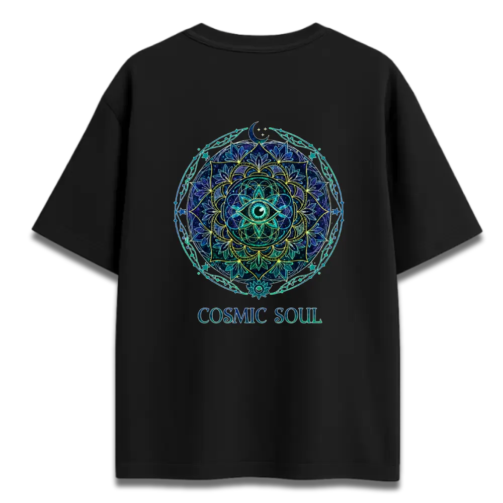 Oversized Graphic T-Shirt | Cosmic Soul Design | Premium 260 GSM Cotton Streetwear India