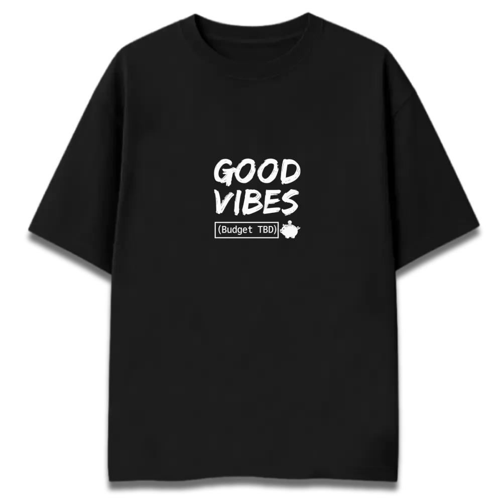 Oversized Graphic T-Shirt | Good Vibes Design | Premium 260 GSM Cotton Streetwear India