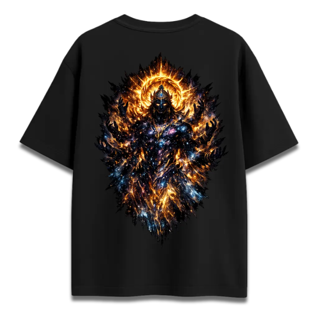 Oversized Graphic T-Shirt | Mahabharat Krishna Design | Premium 260 GSM Cotton Streetwear India