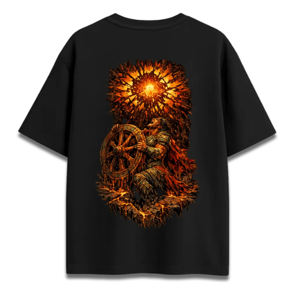 Oversized Graphic T-Shirt | Mahabharat Karna Design | Premium 260 GSM Cotton Streetwear India