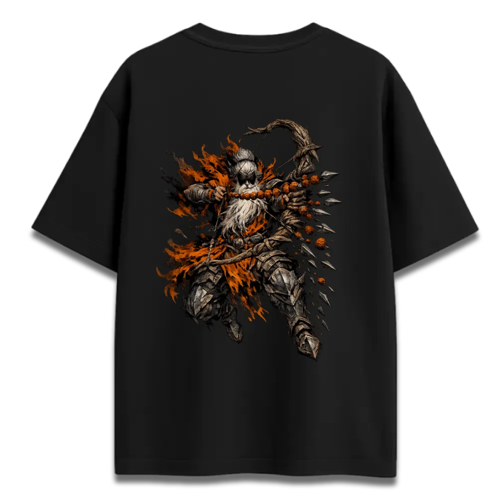 Oversized Graphic T-Shirt | Mahabharat Dronacharya Design | Premium 260 GSM Cotton Streetwear India