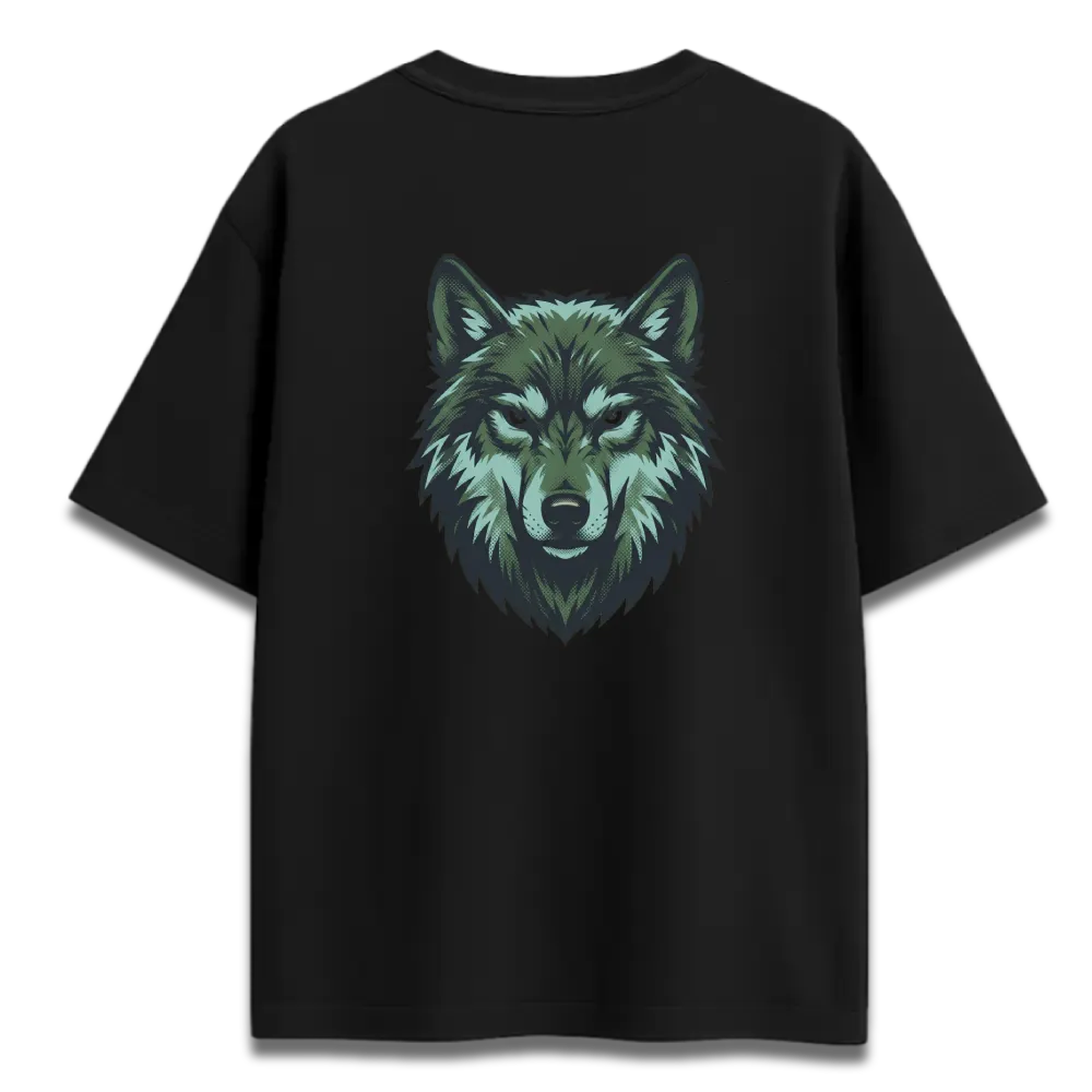 Oversized Graphic T-Shirt | Lone Wolf Predator Design | Premium 260 GSM Cotton Streetwear India