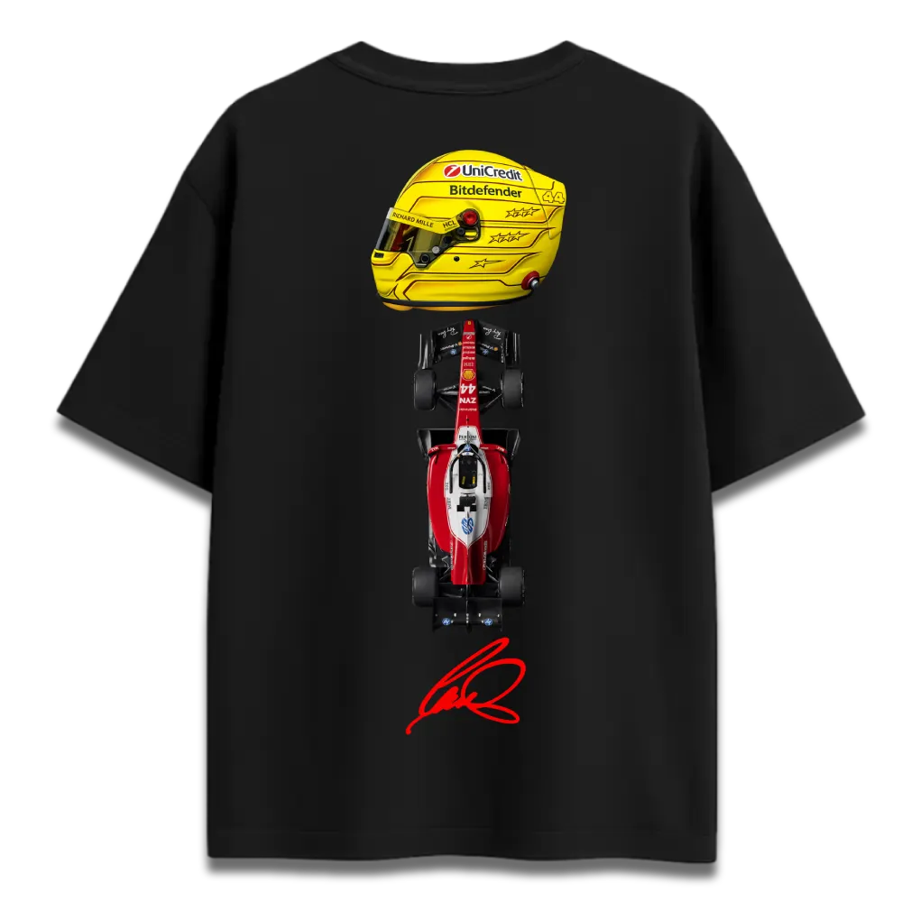 Oversized 260 GSM Lewis Hamilton 44 Premium F1 Streetwear T-Shirt