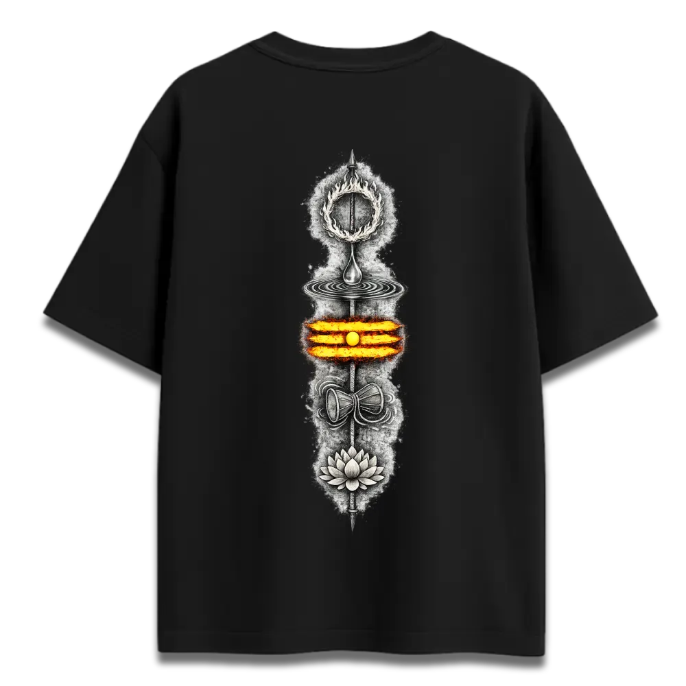 Oversized Graphic T-Shirt | The Divine Alignment Design | Premium 260 GSM Cotton Streetwear India