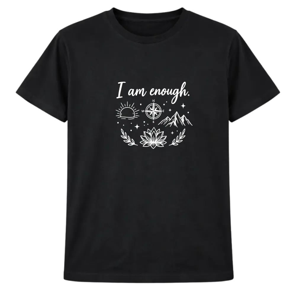 Oversized Graphic T-Shirt | I Am Enough Affirmation Design | Premium 260 GSM Cotton Streetwear India