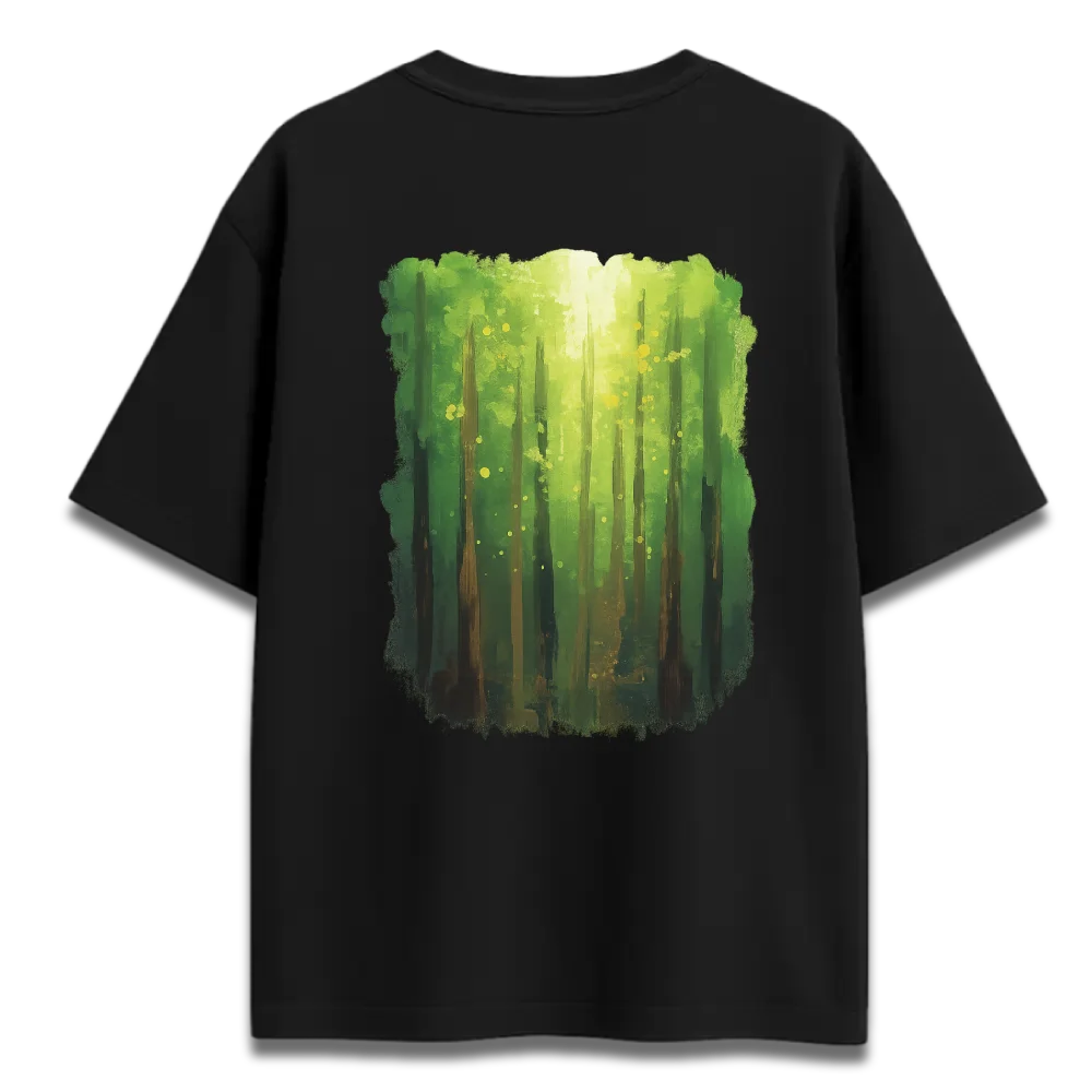 Oversized Graphic T-Shirt | Majestic Woods Design | Premium 260 GSM Cotton Streetwear India