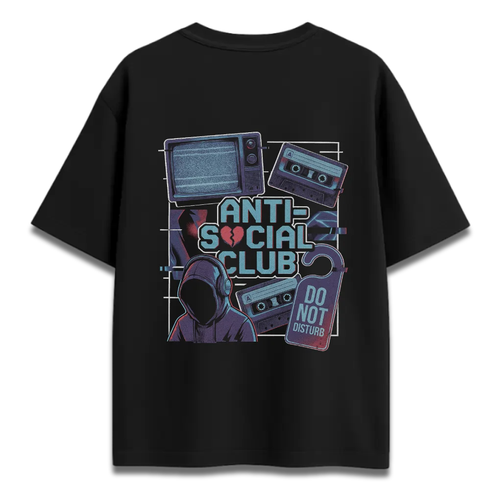 Oversized Graphic T-Shirt | Anti-Social Club Design | Premium 260 GSM Cotton Streetwear India
