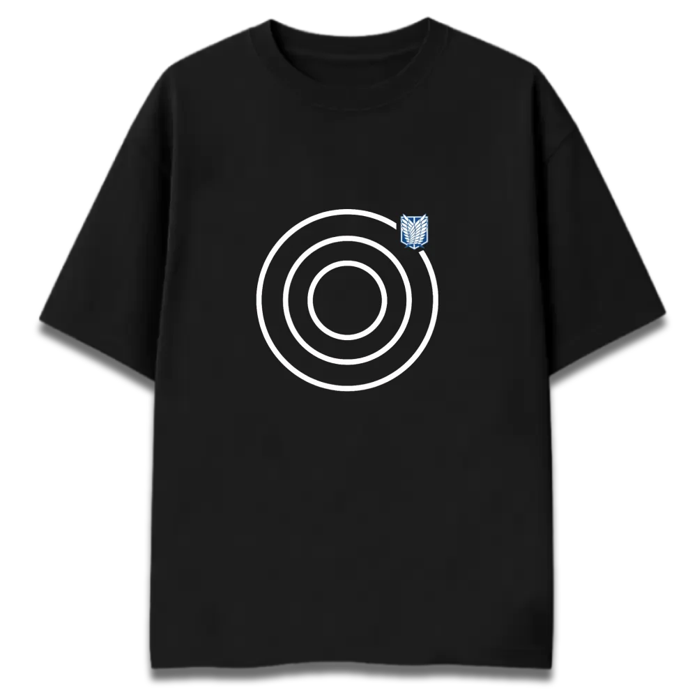 Oversized Graphic T-Shirt | Attack On Titan Anime Minimal Design | Premium 260 GSM Cotton Streetwear India
