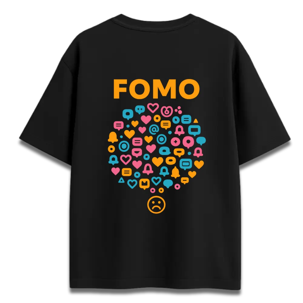 Oversized Graphic T-Shirt | FOMO Design | Premium 260 GSM Cotton Streetwear India