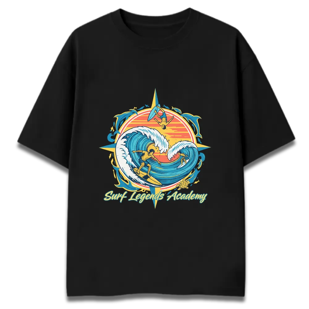 Oversized Graphic T-Shirt | Surfing Legend Design | Premium 260 GSM Cotton Streetwear India