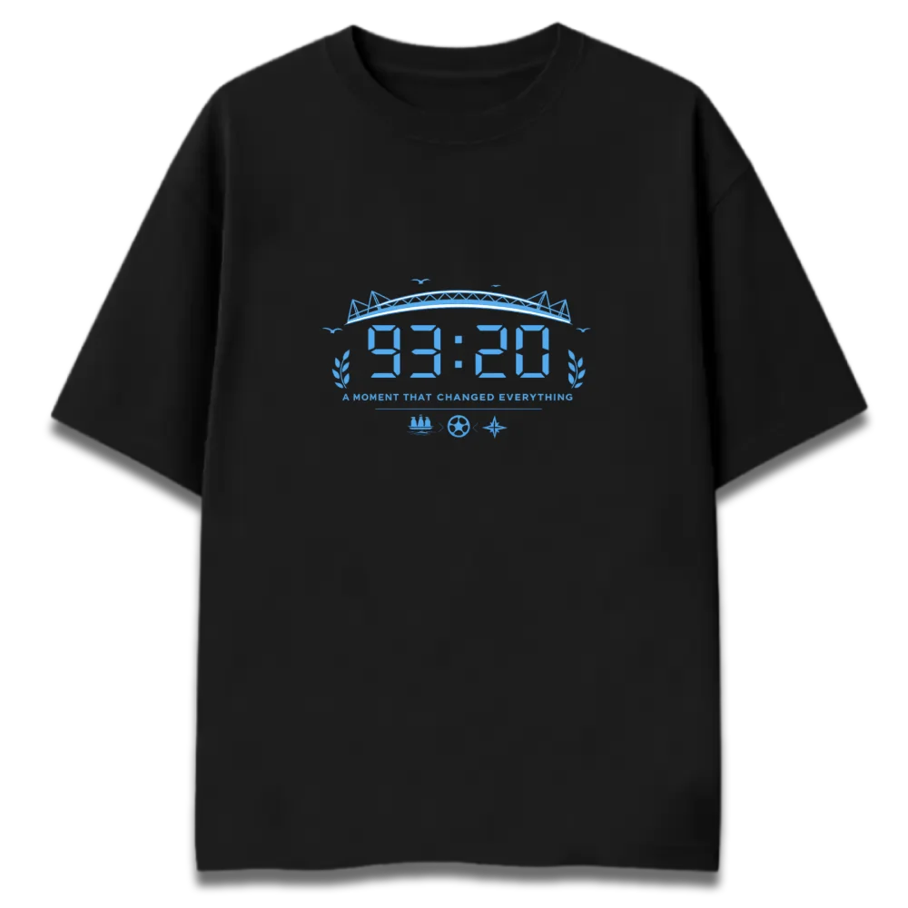 Oversized Graphic T-Shirt | Manchester City Football Title Time Design | Premium 260 GSM Cotton Streetwear India