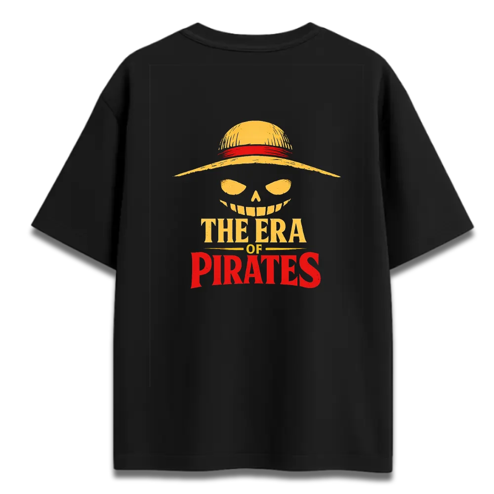 Oversized Graphic T-Shirt | One Piece Anime Dawn of the Pirate Era Design | Premium 260 GSM Cotton Streetwear India