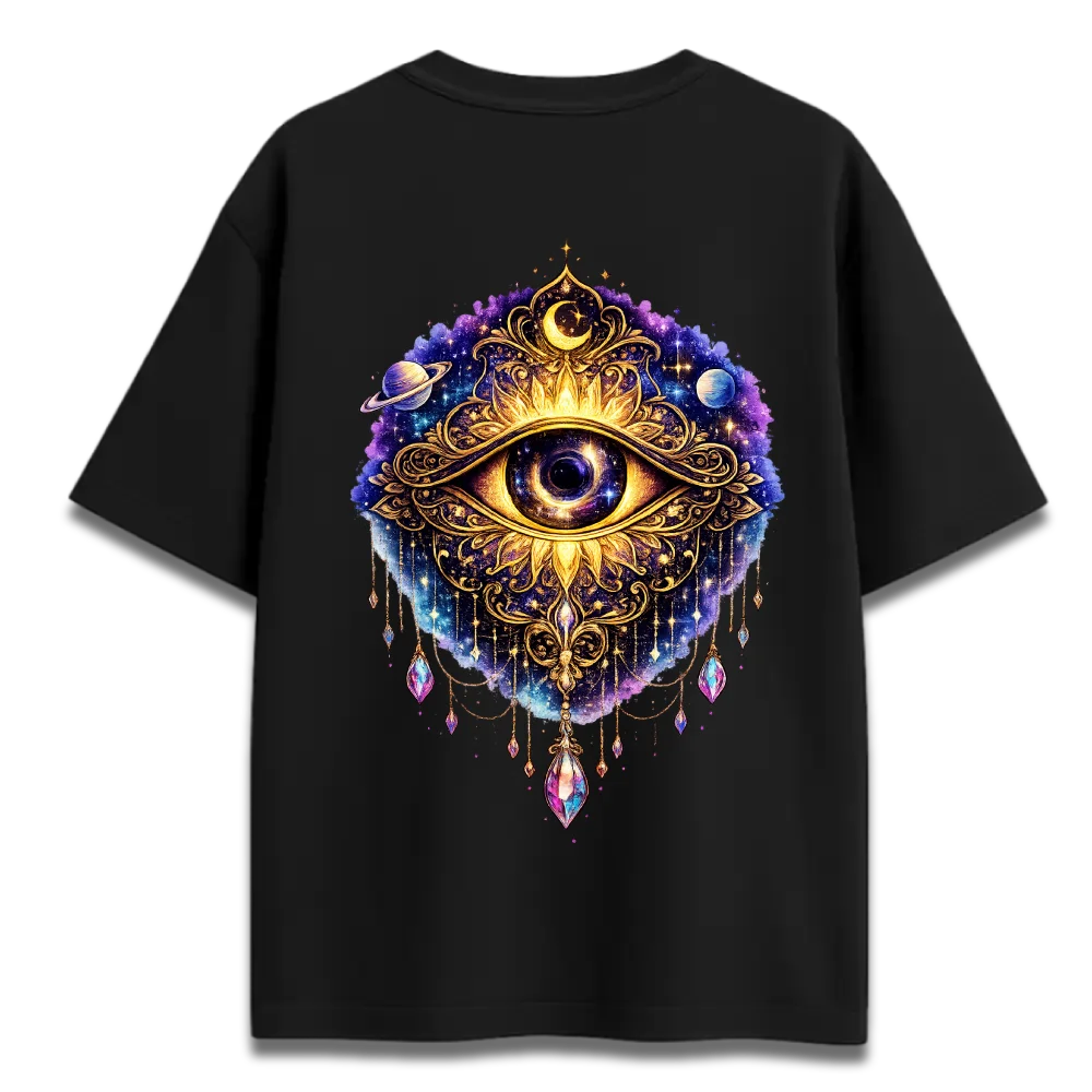 Oversized Graphic T-Shirt | All Seeing Eye Design | Premium 260 GSM Cotton Streetwear India