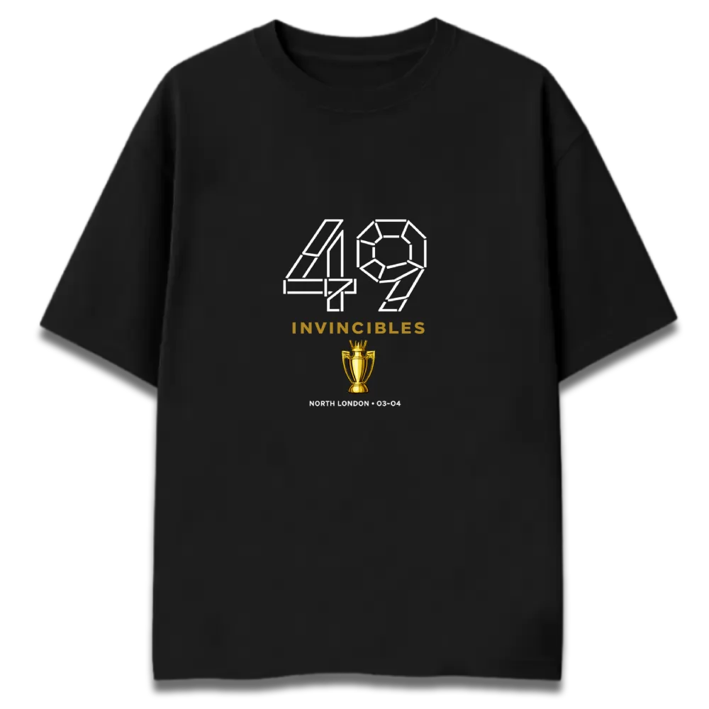 Oversized Graphic T-Shirt | Arsenal Football 49 Invincibles Design | Premium 260 GSM Cotton Streetwear India