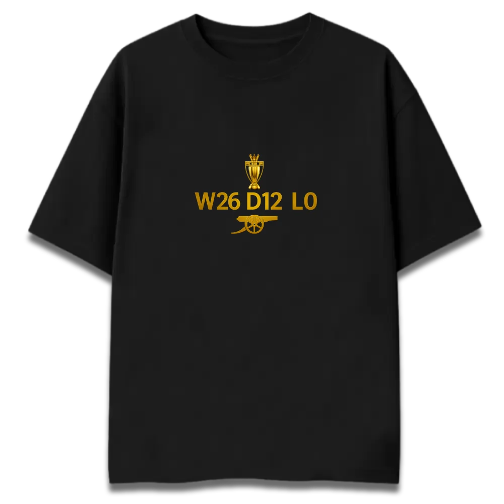 Oversized Graphic T-Shirt | Arsenal Golden Trophy Season Design | Premium 260 GSM Cotton Streetwear India