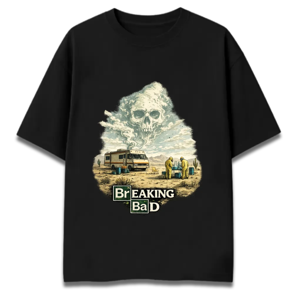 Oversized Graphic T-Shirt | Breaking Bad Chemistry Cooking Design | Premium 260 GSM Cotton Streetwear India