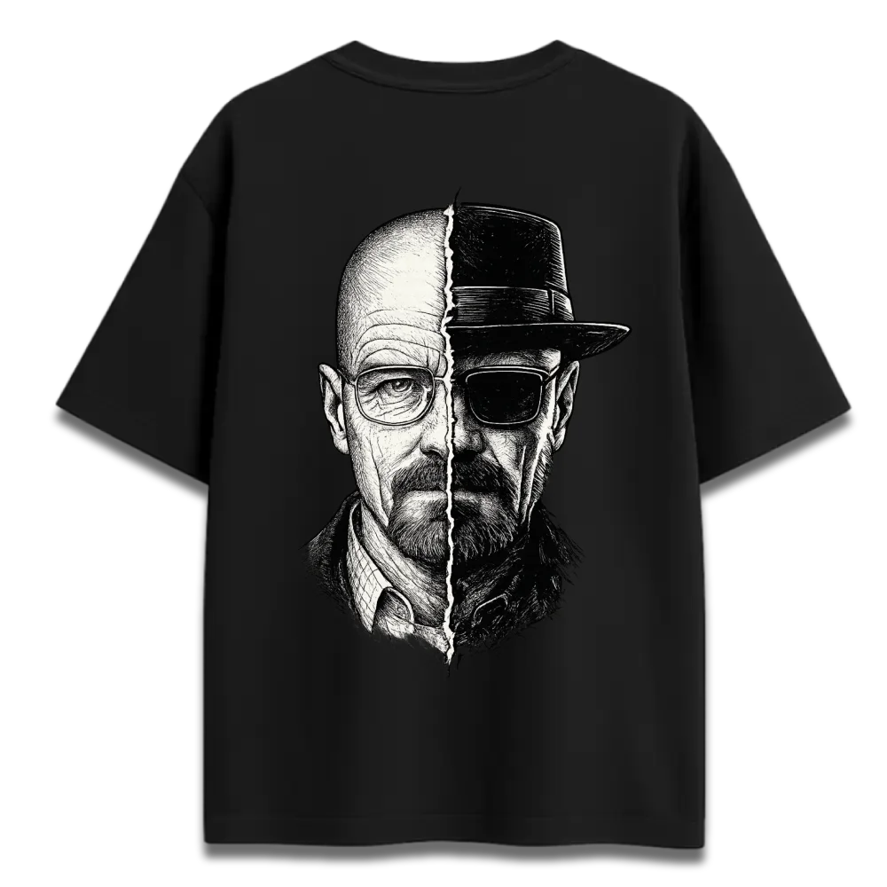 Oversized Graphic T-Shirt | Breaking Bad I Am The One Who Knocks Design | Premium 260 GSM Cotton Streetwear India