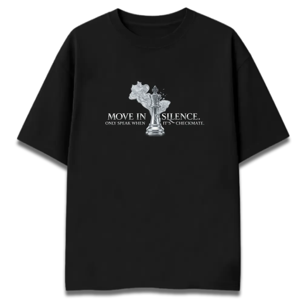 Oversized Graphic T-Shirt | Checkmate Design | Premium 260 GSM Cotton Streetwear India