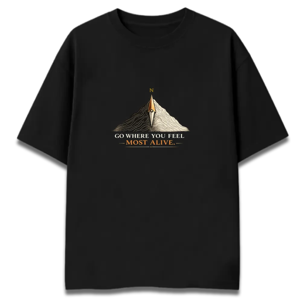 Oversized Graphic T-Shirt | Feel Alive Design | Premium 260 GSM Cotton Streetwear India
