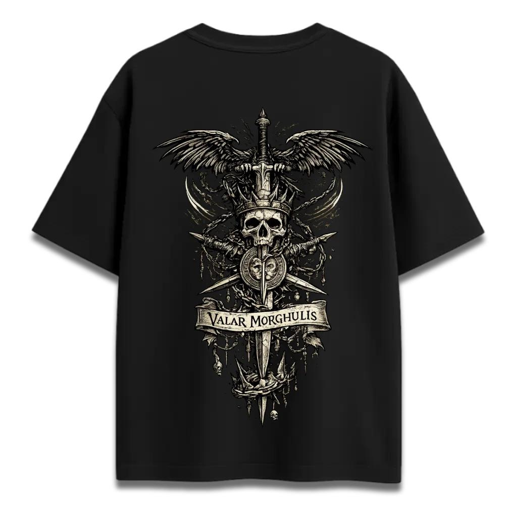 Oversized Graphic T-Shirt | Game of Thrones Debt to Death Design | Premium 260 GSM Cotton Streetwear India