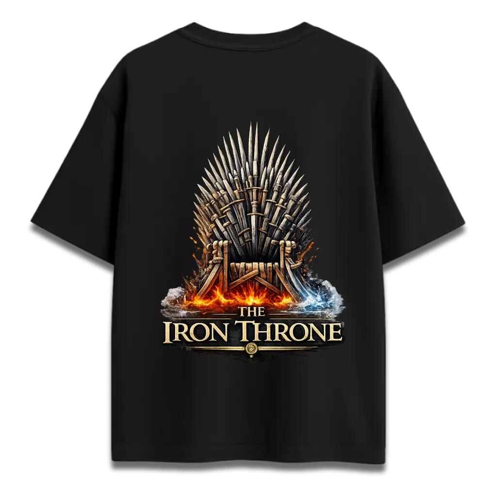 Oversized Graphic T-Shirt | Game of Thrones Forged for the Crown Design | Premium 260 GSM Cotton Streetwear India