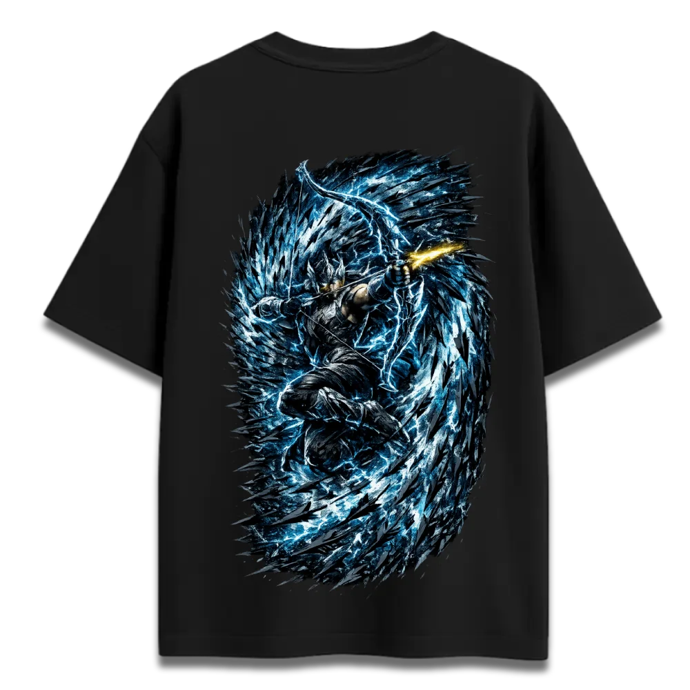 Oversized Graphic T-Shirt | Mahabharat Arjun Design | Premium 260 GSM Cotton Streetwear India