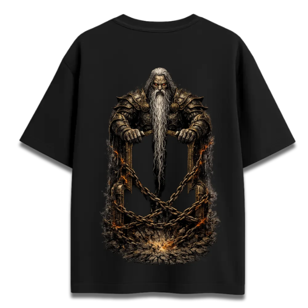 Oversized Graphic T-Shirt | Mahabharat Bheeshma Design | Premium 260 GSM Cotton Streetwear India