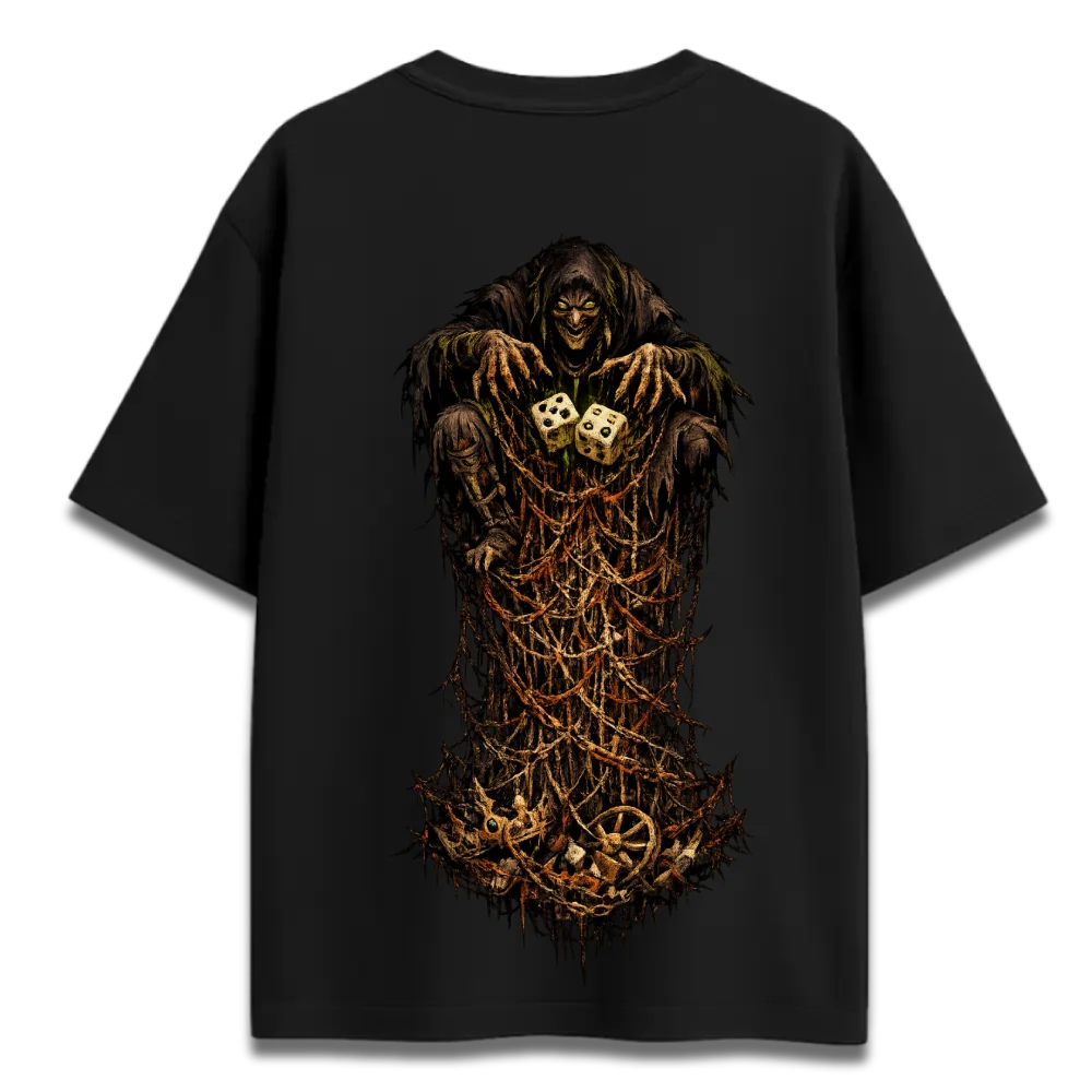 Oversized Graphic T-Shirt | Mahabharat Shakuni Design | Premium 260 GSM Cotton Streetwear India