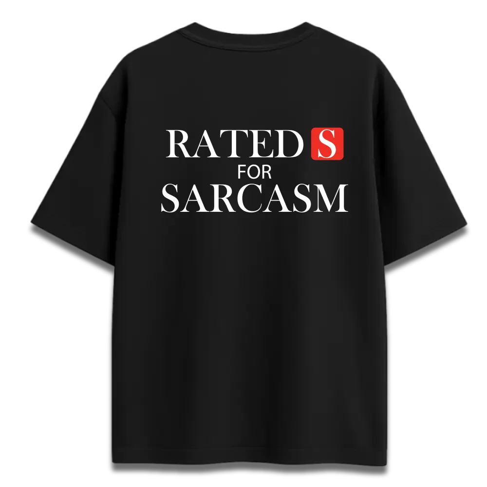 Oversized Graphic T-Shirt | Rated Sarcasm by Shruti Salve | Premium 260 GSM Cotton Streetwear India