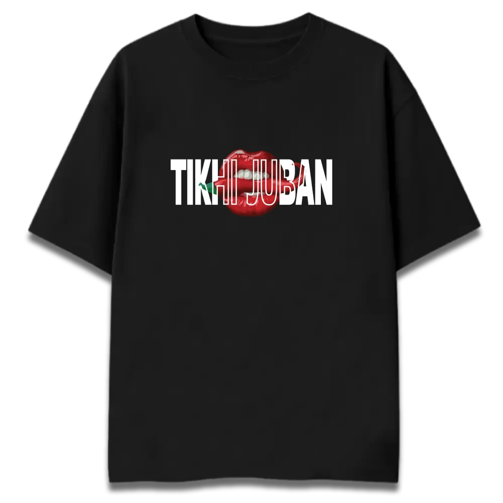 Oversized Graphic T-Shirt | Tikhi Juban by Shruti Salve | Premium 260 GSM Cotton Streetwear India
