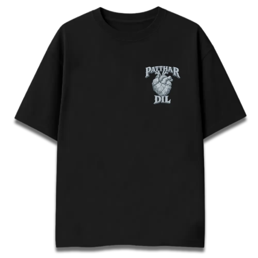 Oversized Graphic T-Shirt | Pathar Dil by Shruti Salve | Premium 260 GSM Cotton Streetwear India