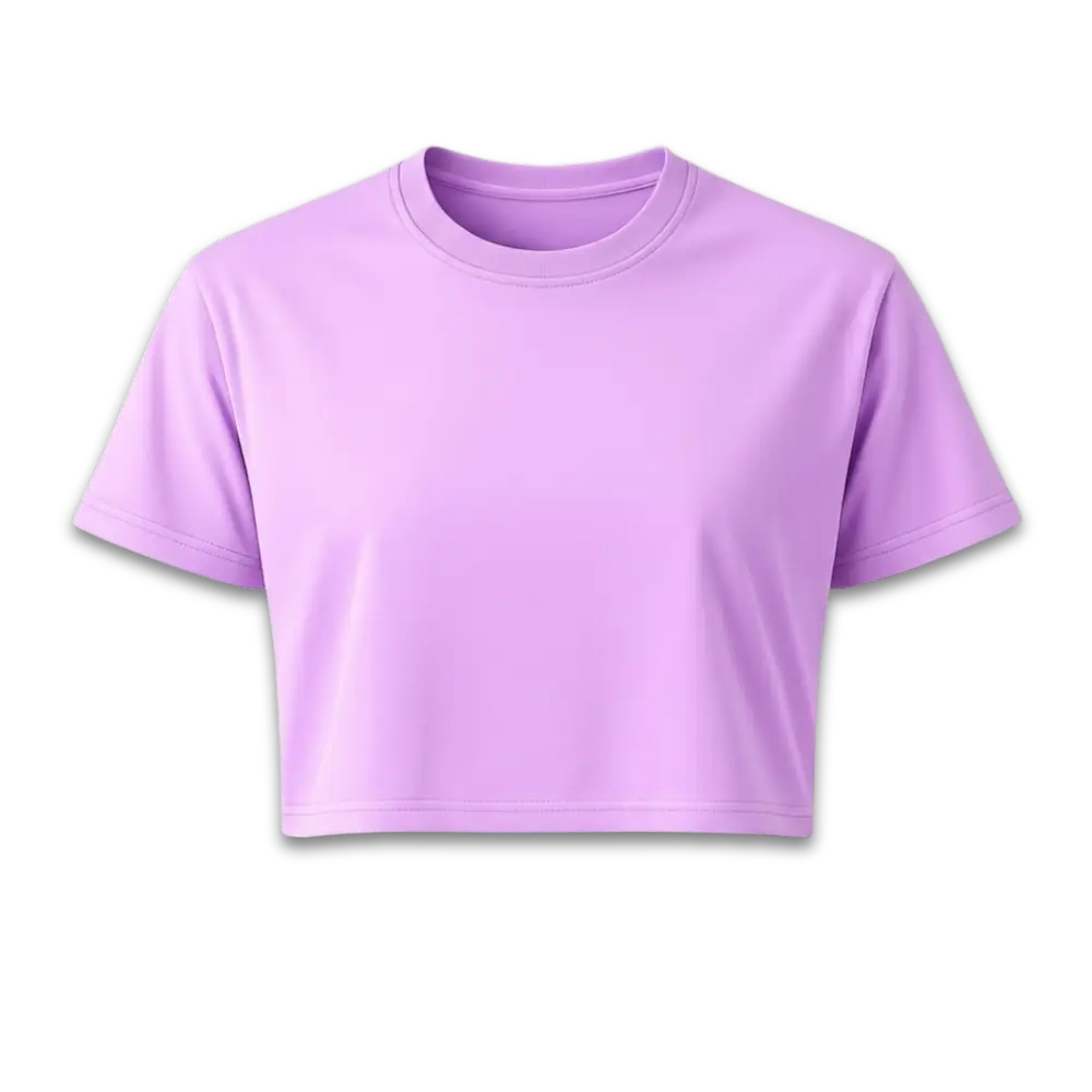 Cotton Crop Top | Lavender | 180 GSM Premium Cotton Women Streetwear India