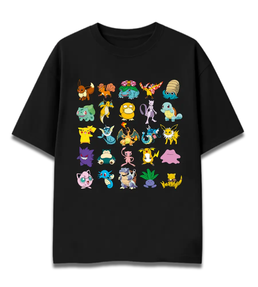 Oversized Anime Pokémon Design | Premium Cotton