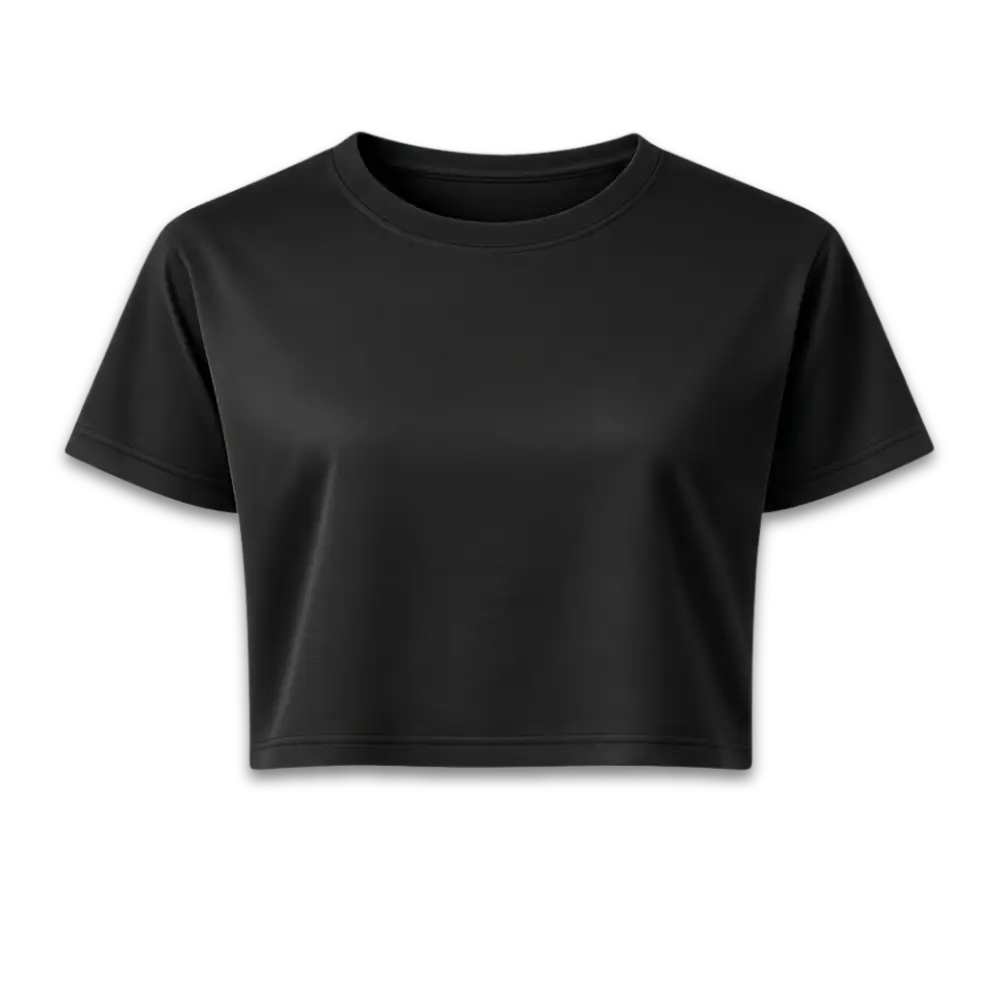 Cotton Crop Top | Black | 180 GSM Premium Cotton Women Streetwear India