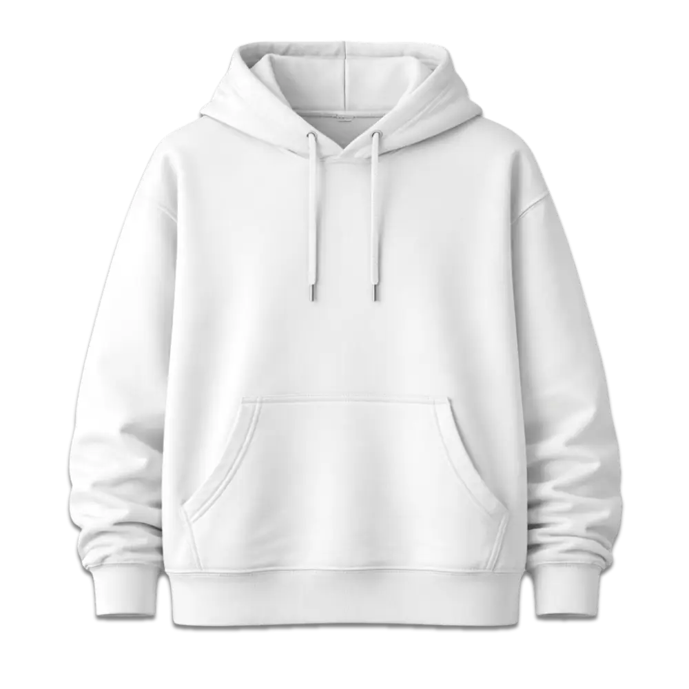 Oversized Hoodie | White | 320 GSM Fleece Cotton Streetwear India