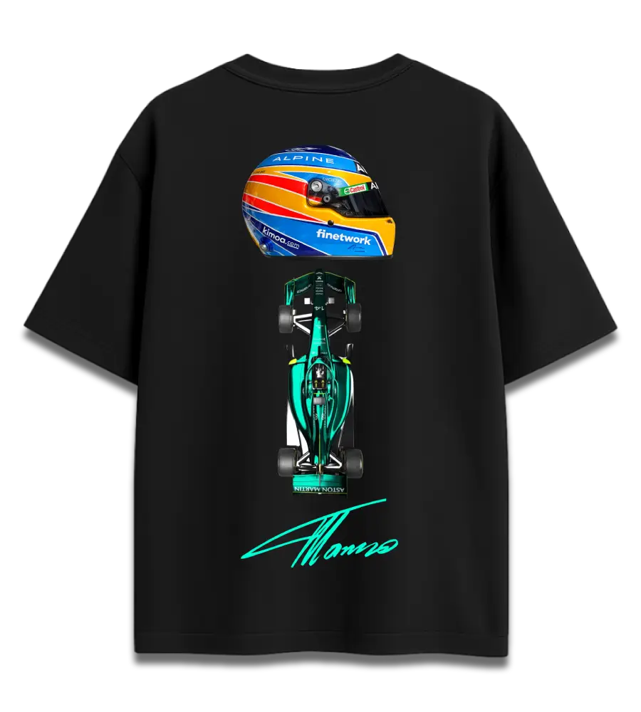 Oversized 260 GSM Fernando Alonso 14 Premium F1 Streetwear T-Shirt